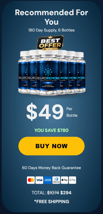 Order NeuroRemind 6 Bottles